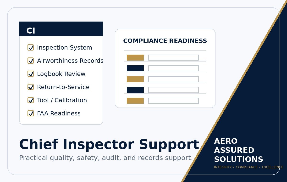 Chief Inspector & FAA Inspection System Support service panel
